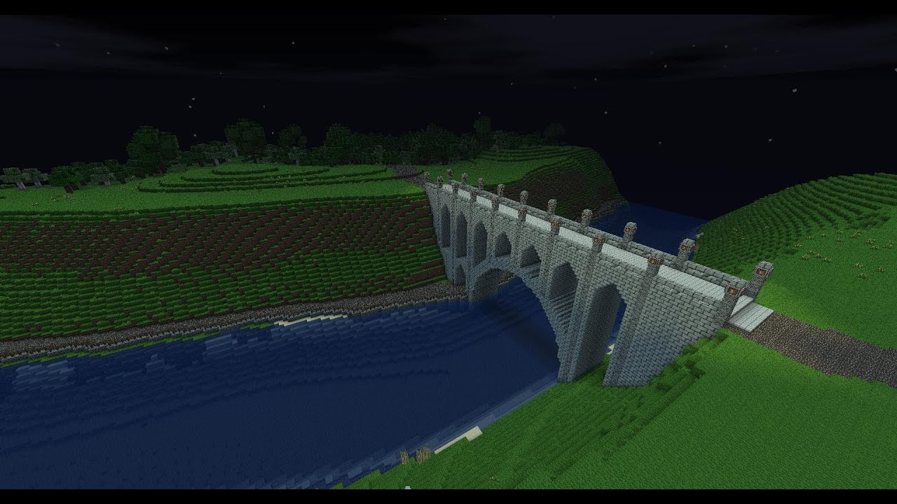 Minecraft - Medieval bridge tutorial - YouTube