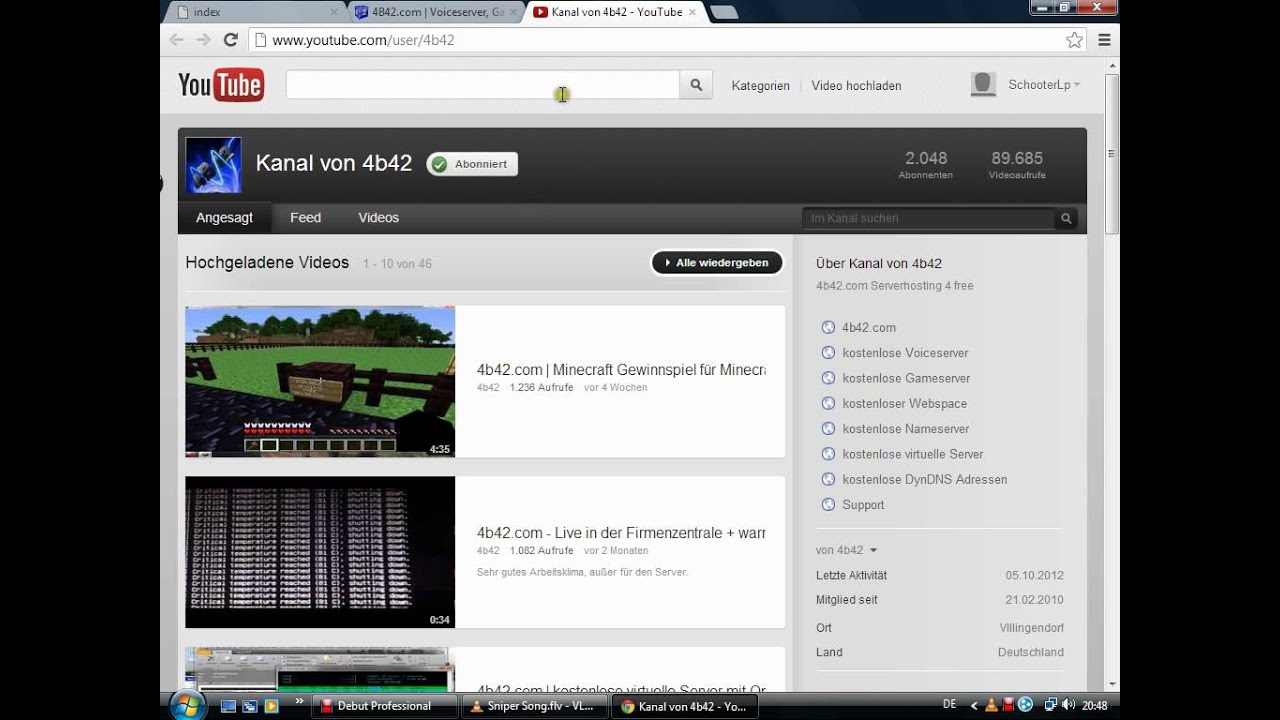 kostenlosen minecraft 24/7 server mieten - YouTube