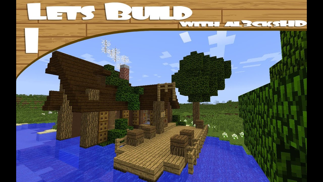 Lets Build: Minecraft Fishing / Boat House! - YouTube