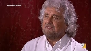 Grillo intervistato da Mentana a Bersaglio Mobile - 21/03/14