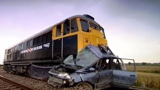 Car hit by train - Safety Message (HQ) - Top Gear - Series 9 - BBC