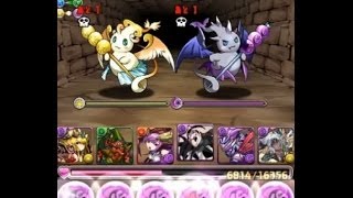 パズドラ【金曜ダンジョン・天獄塔・超地獄級】光リリス×闇メタトロンPT　ノーコン！攻略