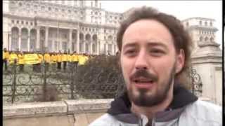 Greenpeace a dat startul la exploatarea aurului în curtea Parlamentului României
