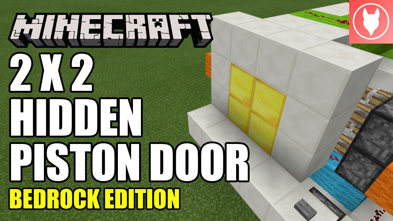 Minecraft Bedrock Hidden Piston Door Half Jeb Door Tutorial