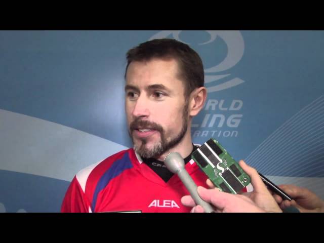 2011 Ford World Men's Curling Championship - Draw 3 Media Scrum