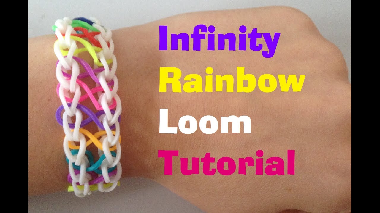 INFINITY Rainbow Loom bracelet Tutorial l JasmineStarler YouTube
