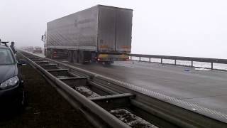 Autostrada A4 16.02.2013 wypadek crash truck