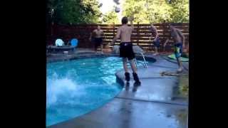 Craziest Pool Basketball Dunk Ever