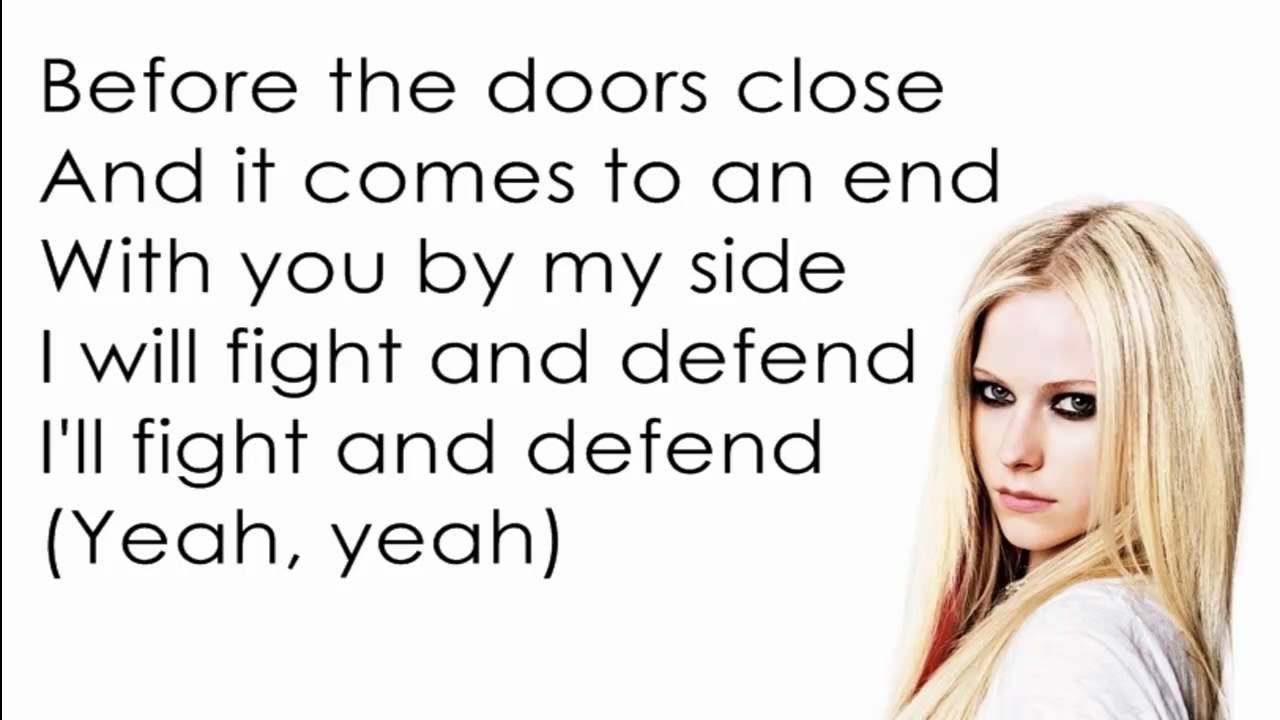LETRA DE KEEP HOLDING ON DE AVRIL LAVIGNE letra de keep holding on de avril lavigne: