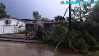 Provocan daños lluvias y vientos de 116 km/hora en Hermosillo