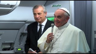 Le Pape dans l'avion de retour du Brésil