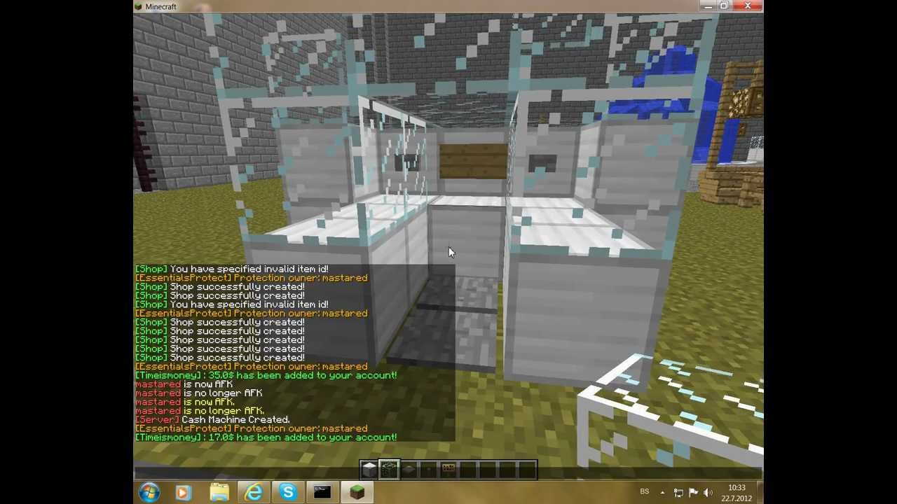 Minecraft-Money Machine-TimeisMoney Plugin - YouTube