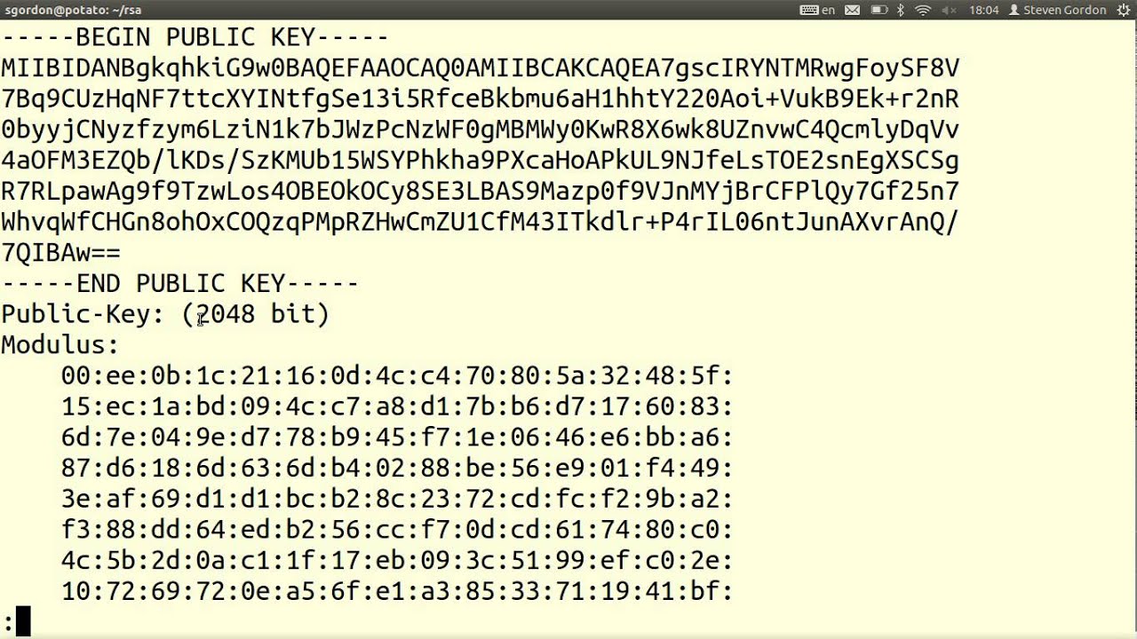 Openssl rsa key generation in c