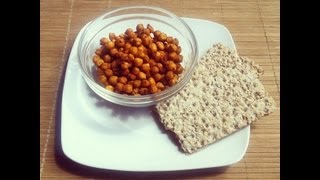 Garbanzos especiados y horneados (un snack sano y rico para picar entre horas)