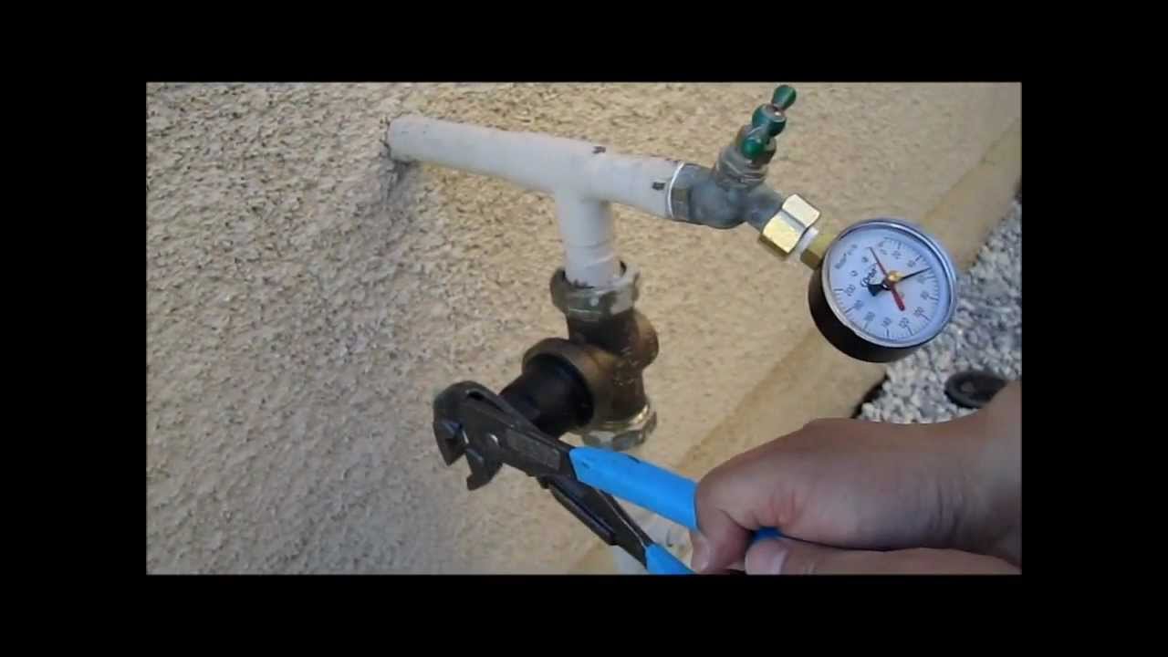 pressure water measure adjust