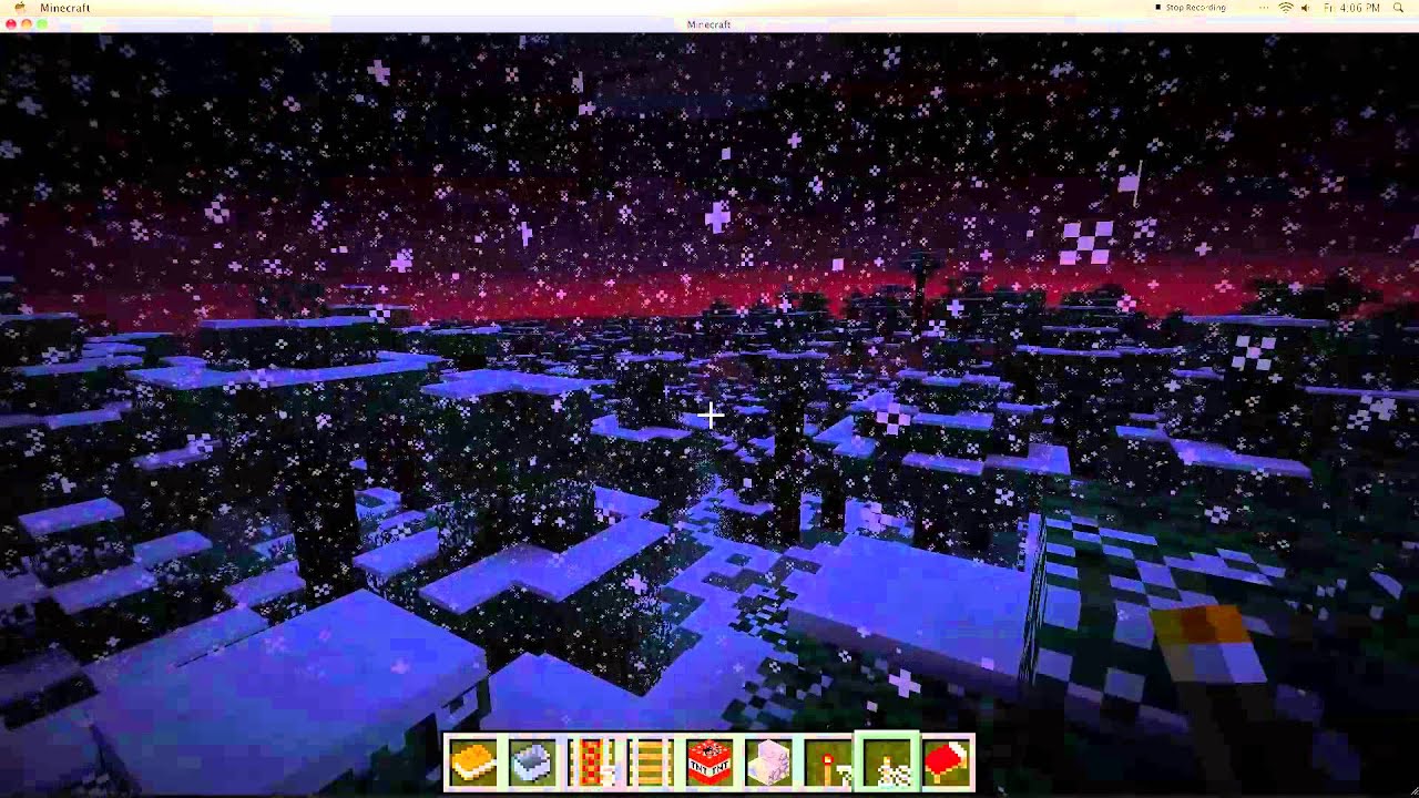 Minecraft snow (day+night, start+stop/melt) YouTube