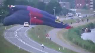 RAW VIDEO Hot air balloon crashes into lake in the Netherlands (Caught On Camera)