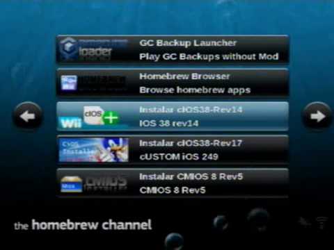 Homebrew Channel 1.0.7 e Wad Manager 1.7 - YouTube