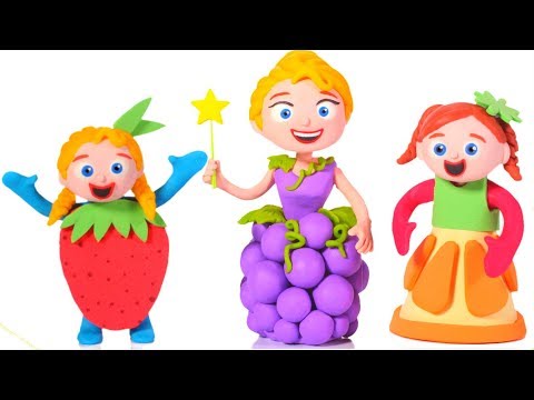 PRINCESSES WEAR FUNNY FRUIT DRESSES ❤ SUPERHERO BABIES PLAY DOH CARTOONS FOR KIDS