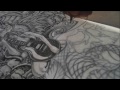 Angel & Snake Tattoo Design - Speed Drawing