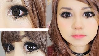 maquillaje ojitos grandes y rasgados con mucha pestaña ♥ miku