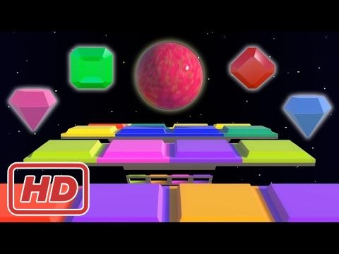Binkie TV - Funny Ball Space Aventure - Collecting Color Diamonds 3D For Kids