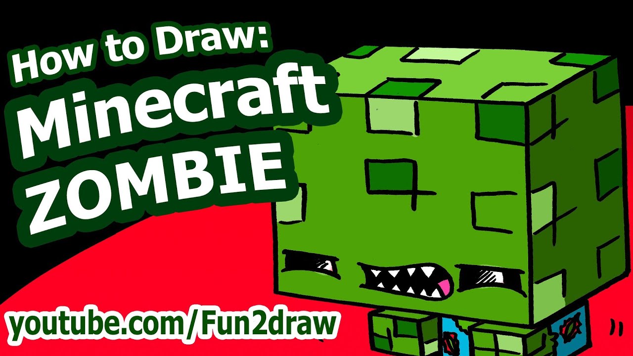 How to Draw a Minecraft Character - Minecraft Zombie - Fun2draw easy