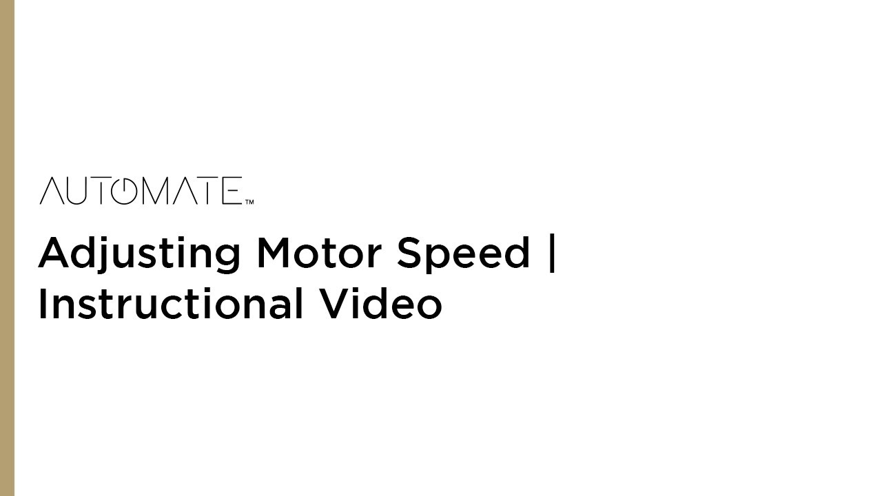 Automate ARC - Adjusting Motor Speed