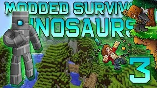 Minecraft: Modded Dinosaur Survival Let's Play w/Mitch! Ep. 3 - BATTLE TOWERS MOD!