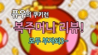 [퓨우] 쿠키런 : 신규 펫 복주머니 플레이!