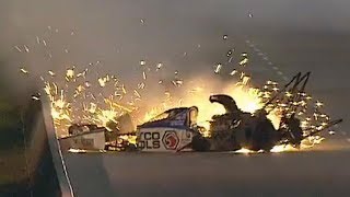 NHRA's Antron Brown Escapes Injury in Spectacular Crash