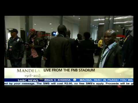 President Jacob Zuma, the widow of former president Nelson Mandela Graca Machel, other prominent South Africans and foreign dignitaries have arrived at FNB stadium for the national memorial service of Madiba....http://owl.li/rCjwU