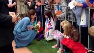 A little girl does a twirl for the Duchess in Blenheim.