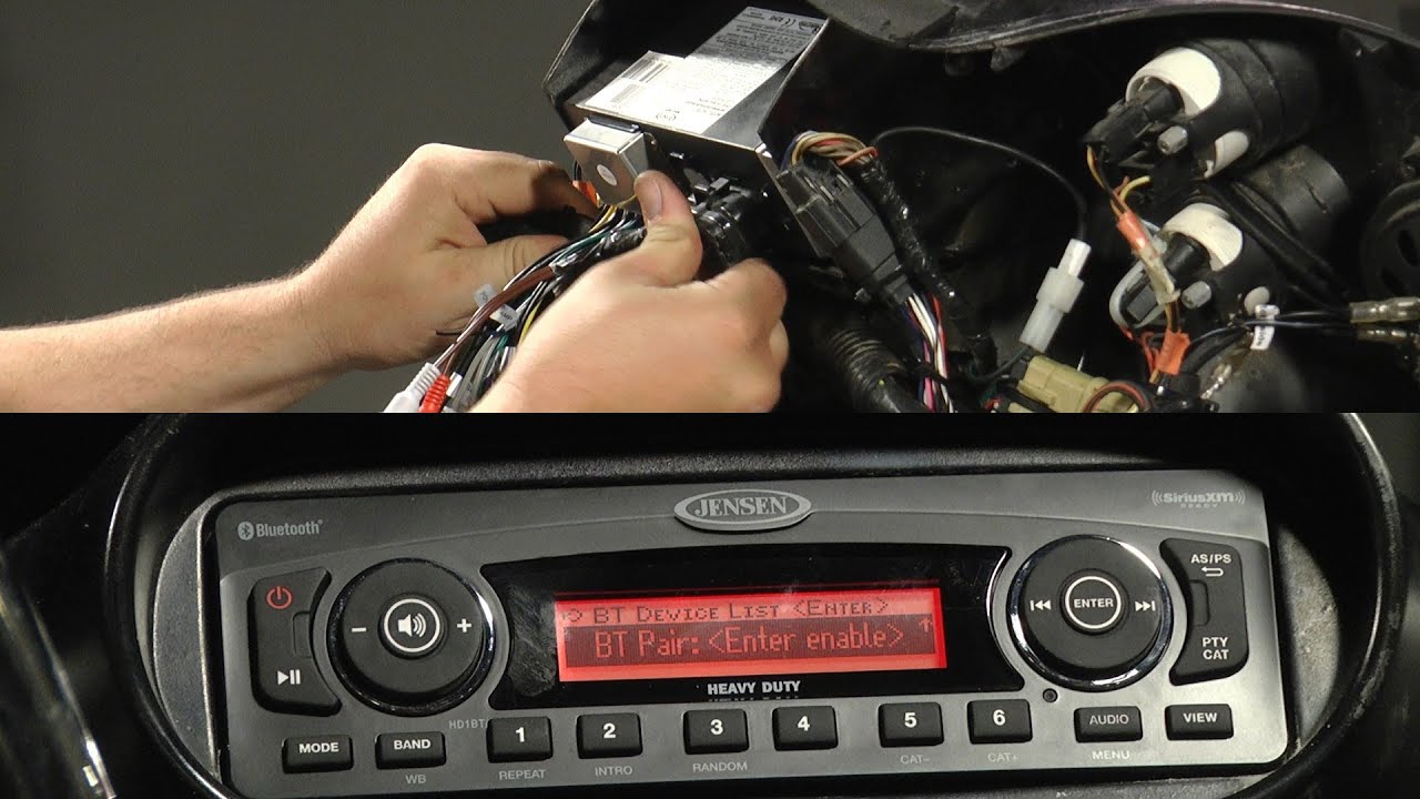 How To Install Jensen Replacement Stereo Hd1bt For Harley