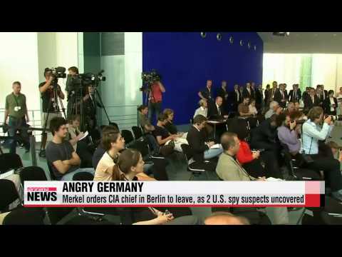 In a dramatic display of worsening U.S.-German relations... the German government has ordered the CIA\'s Berlin station *chief to leave the country.
The move comes as Berlin discovered a suspected U.S. spy in its own Defense Ministry... days after a German foreign intelligence worker was detained on suspicions he too was a CIA informant. 
In her most pointed words on the issue yet, Chancellor Angela Merkel said, \