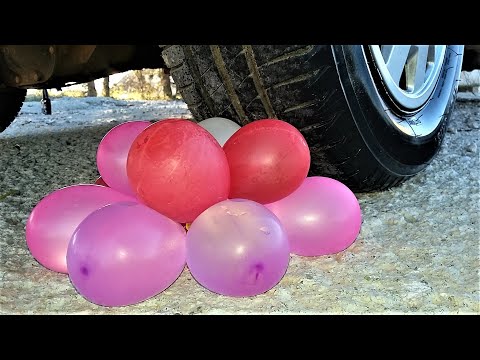 Crushing Crunchy & Soft Things by Car! Experiment CAR VS BALLOONS