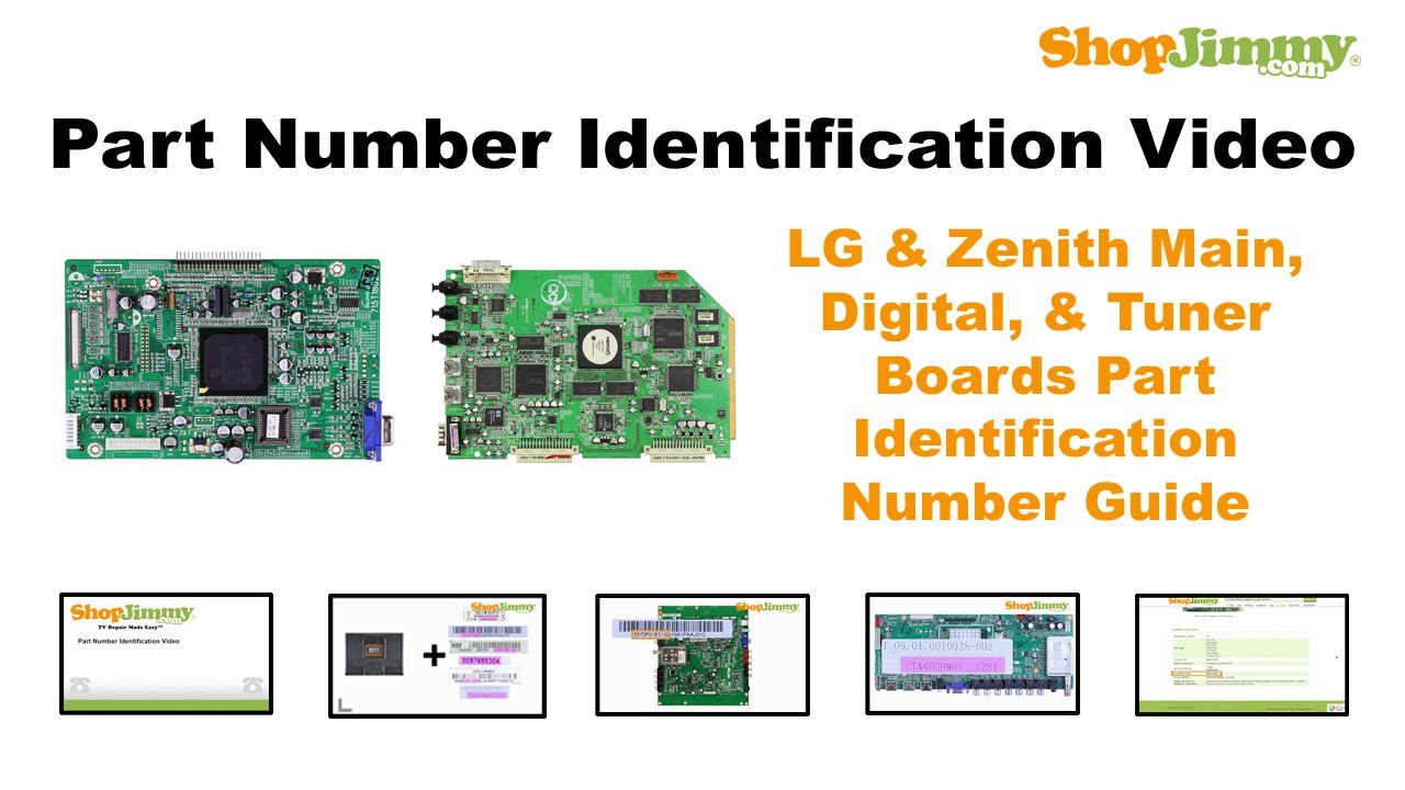 TV Repair Tutorial Part Number Idenfication Guide for LG & Zenith