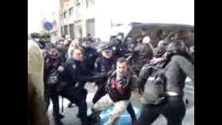 Cargas policiales 02.02.14 manifestación Valladolid por la Convención del Partido Popular