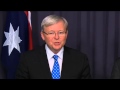 Prime minister elect Kevin Rudd says he does not have it in his nature to stand idly by and allow Tony Abbott to become prime minister by default.