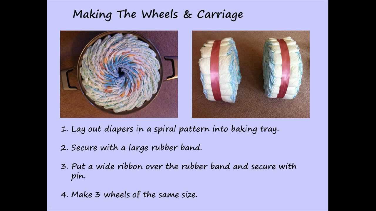 How To Make A Tricycle Diaper Cake - YouTube