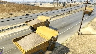 #245【GTA5】ダンプカー3台で列車に挑みたい!!