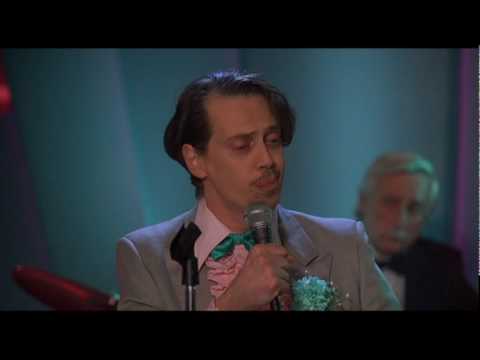 bieber with buscemi eyes. Wedding Singer scene in the begining of the movie when Steve Buscemi is drunk