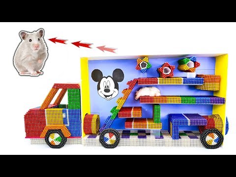 DIY - Build Amazing Hamster Maze Race Truck With Magnetic Balls (Satisfying) - Magnet Balls