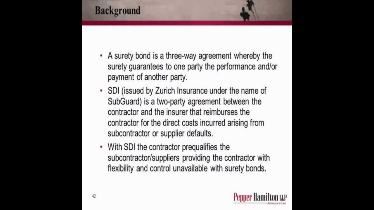 Payment and Performance Surety Bonds and Subguard