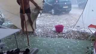 Noodweer/hagelstorm Spanje (Pals) 19-7-2013