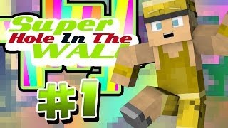 Minecraft: Super Hole In The Wall - "Team Cashwal!" - Part 1