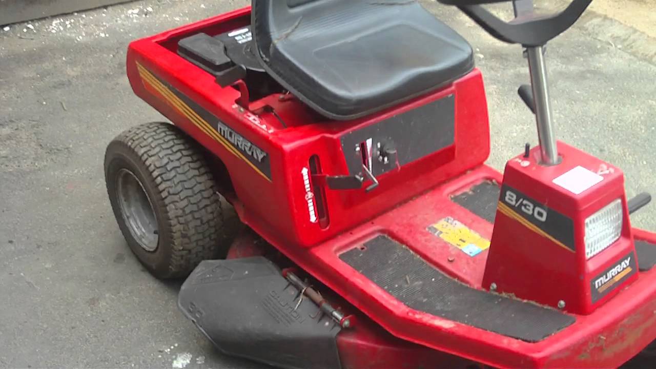 MURRAY 8/30 BRIGGS STRATTON 8HP RIDE ON SIT ON LAWNMOWER - YouTube