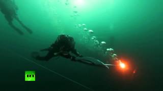 Кадры со дна Байкала: олимпийская эстафета под водой
