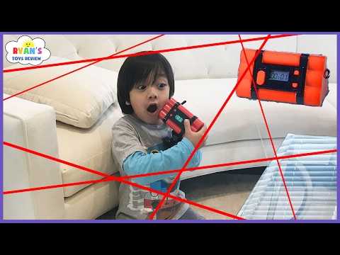 Spy Kid Laser in the House Chrono Bomb Game! Family Fun Activities for Kids with Ryan ToysReview!
