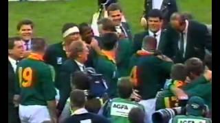 1995 Rugby World Cup Final post game and trophy presentation